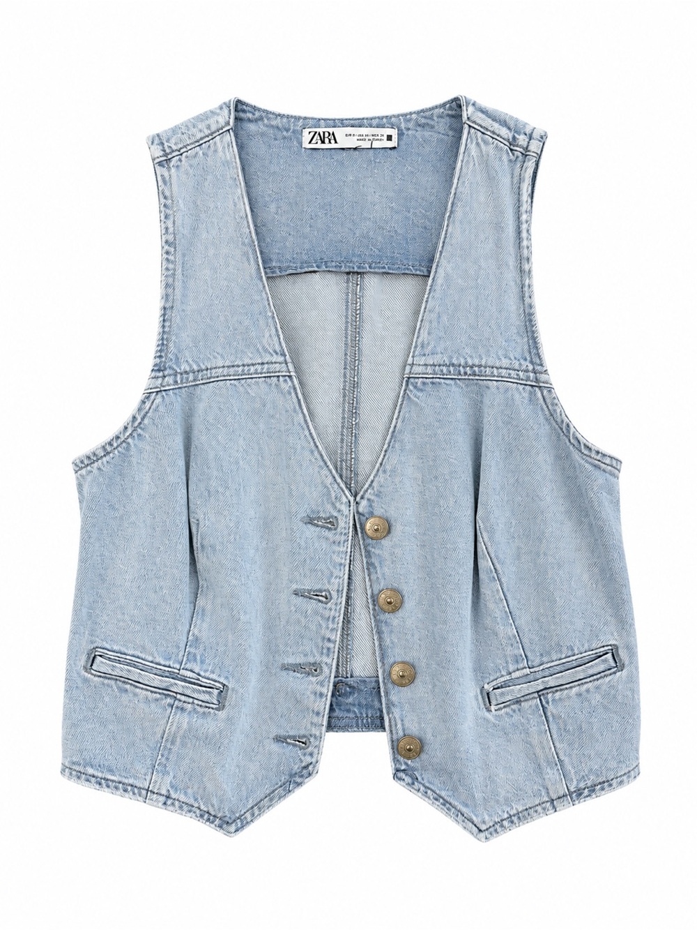 Zara Denim Vest Light Blue, XS